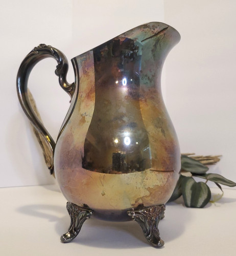 Ornate silver plated - ornate, pitcher